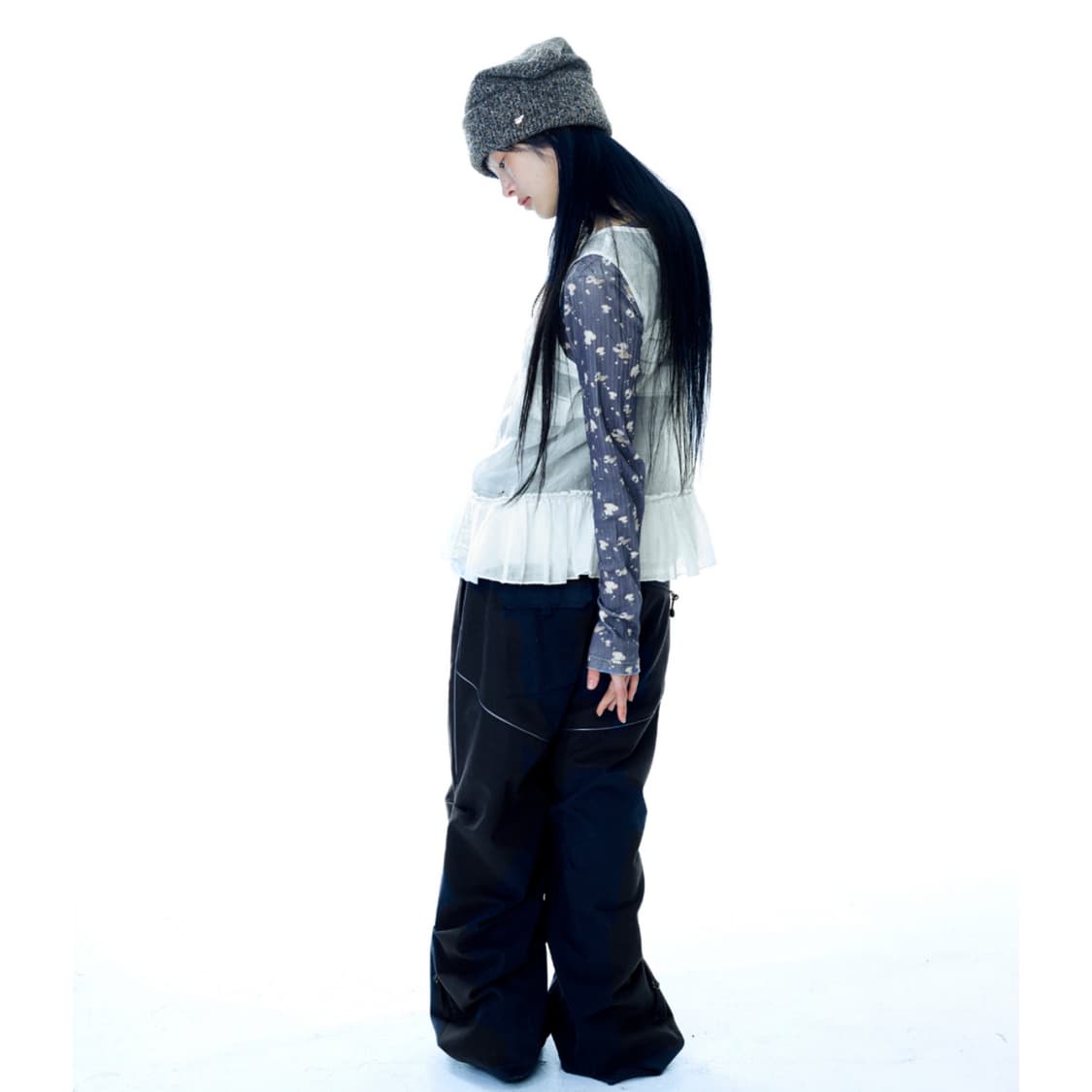 [2] 코이세이오 소프트 스트랩 라인 팬츠 네이비 상품이미지6