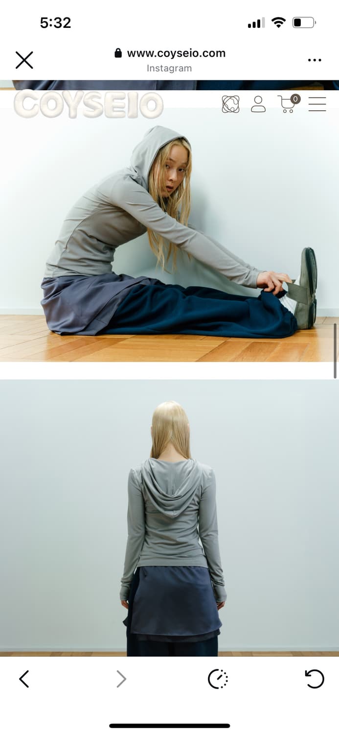 coyseio 038 SLIM HOODIE LONG SLEEVES GRE 상품이미지2