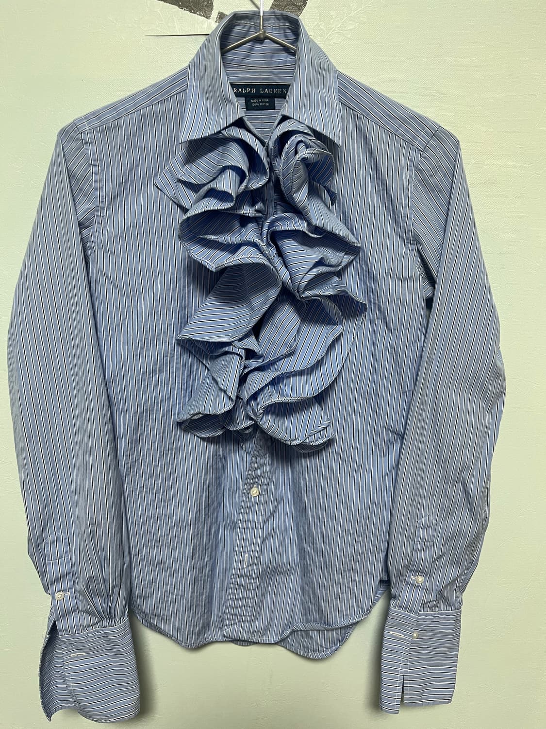 폴로 랄프로렌 여성 스트라이프 러플 셔츠 상품이미지1