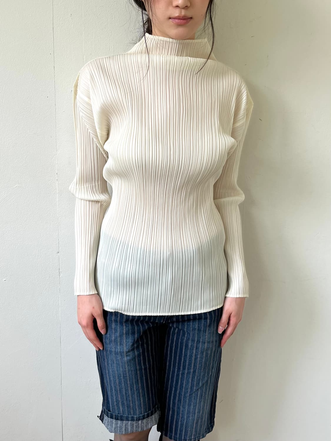 PLEATS PLEASE 아이보리 플리츠 탑 상품이미지4