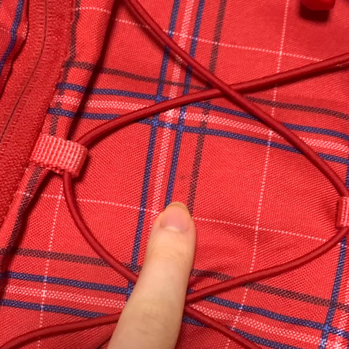 콜맨 레드 체크 백팩 | 가방 일본 빈티지 하구미 연말 모리걸 상품이미지5