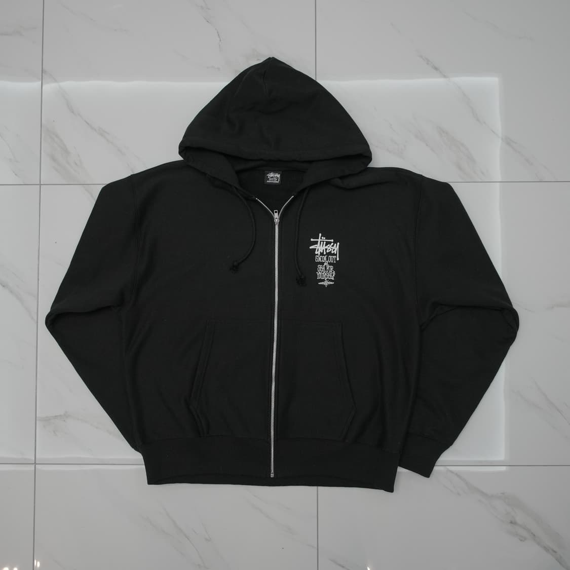 [XL] 스투시 스윔 아웃 집 후드 블랙 상품이미지1