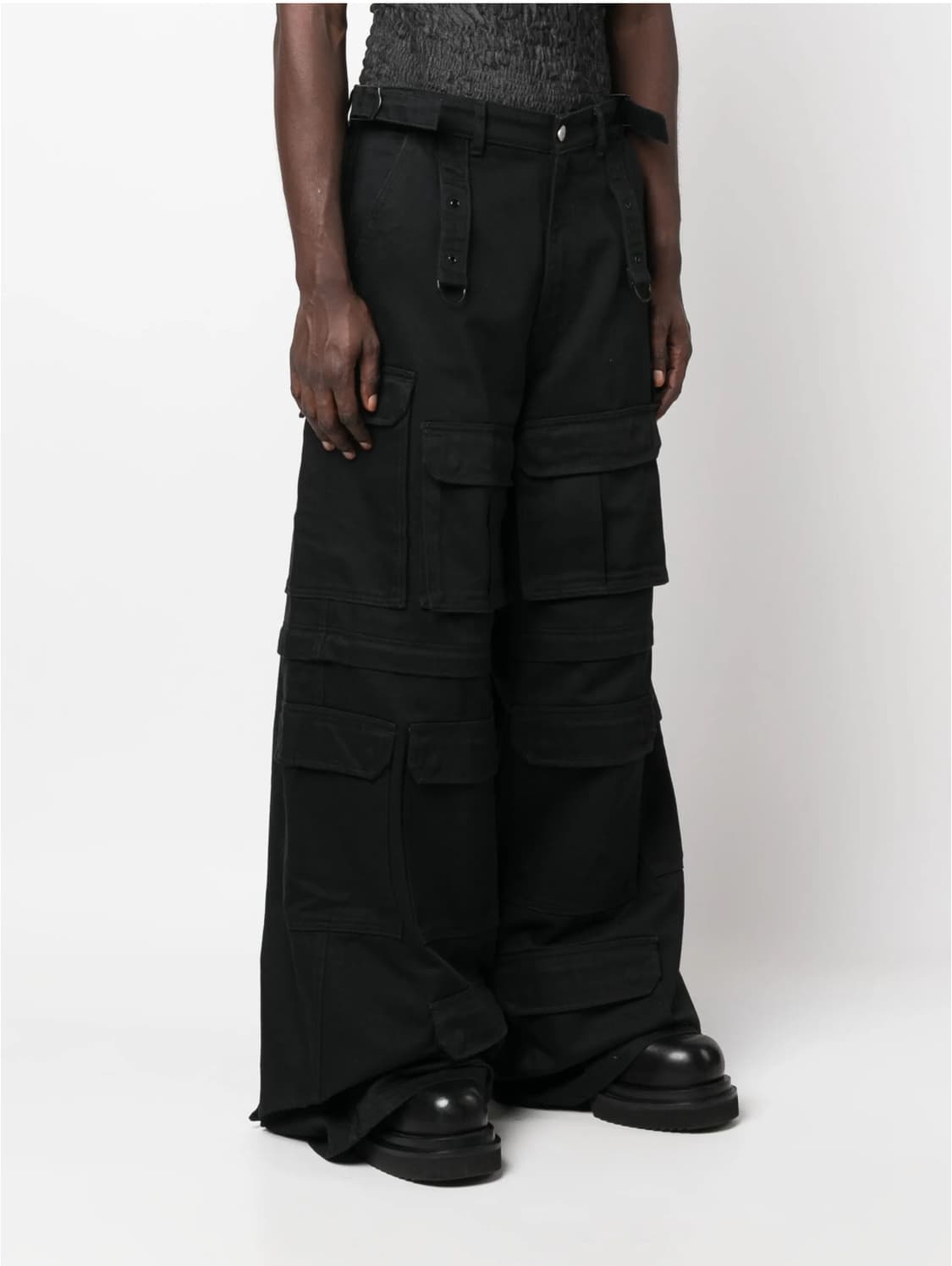 베트멍 멀티 포켓 카고 와이드 데님 팬츠 S 상품이미지1