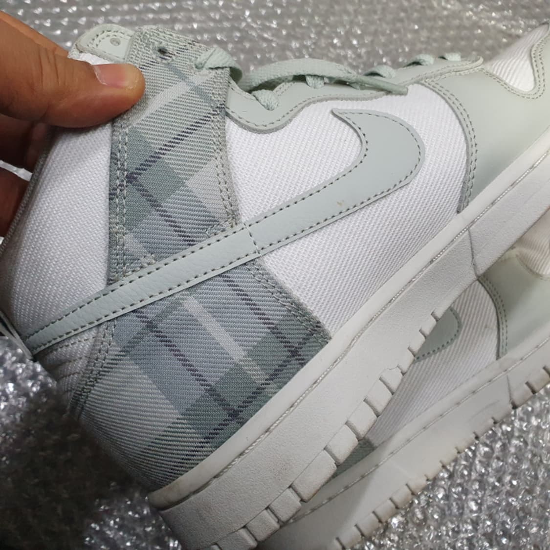 나이키 덩크 하이 레트로 SE 화이트 실버/DV0826-100(270) 상품이미지4