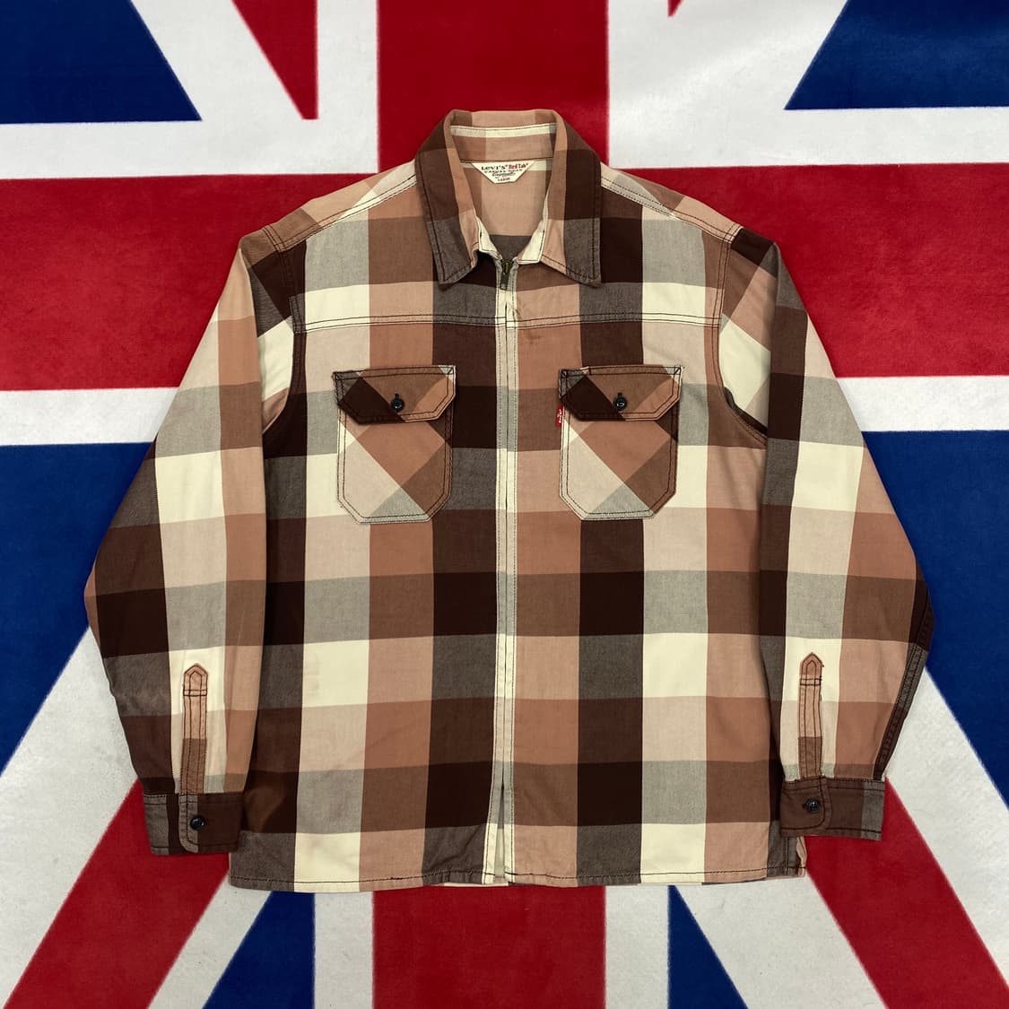 리바이스 체크 셔츠 블루종 L  상품이미지1