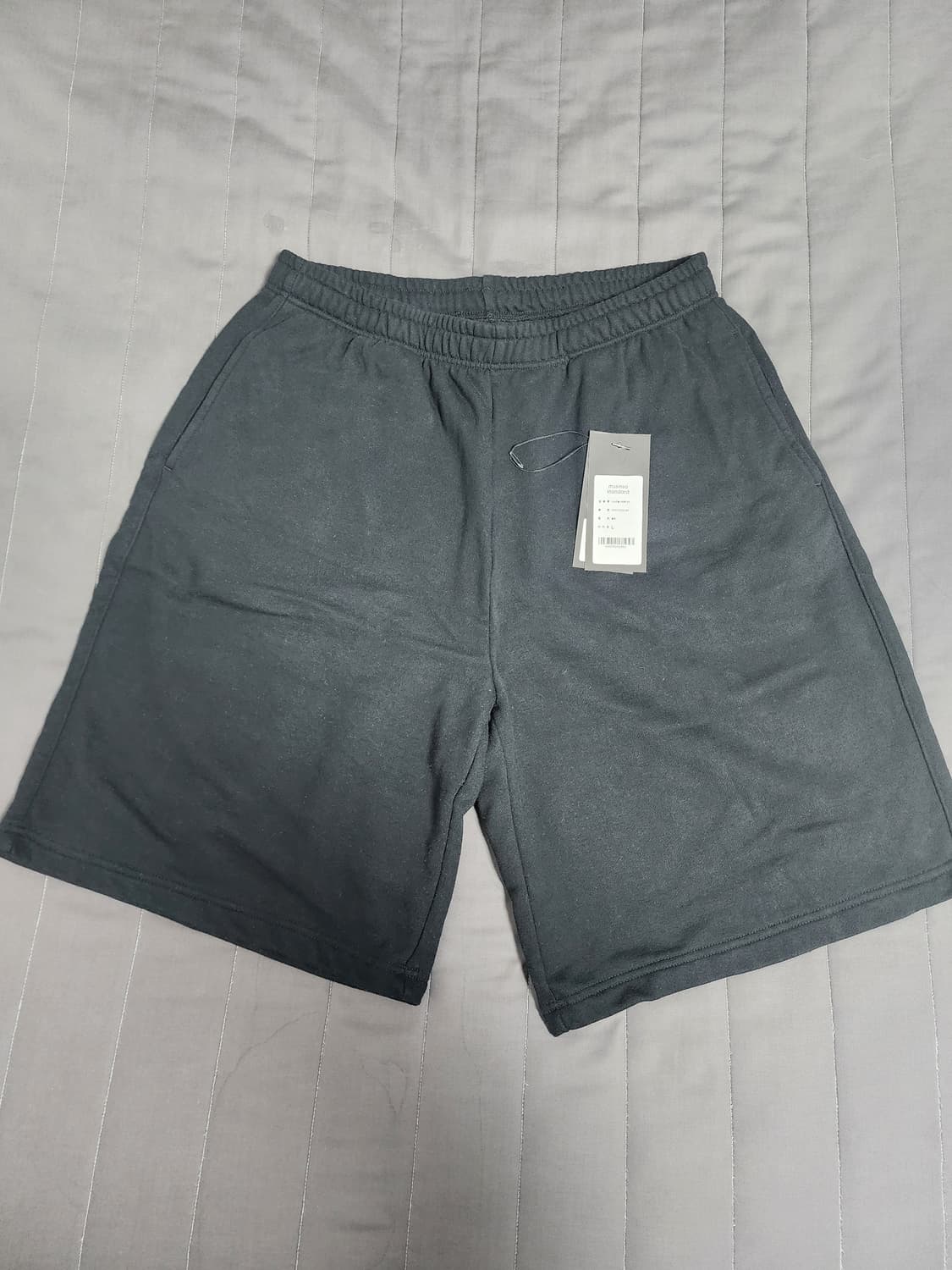 블랙 L)무탠다드 바스켓볼 스웨트 쇼츠 상품이미지4