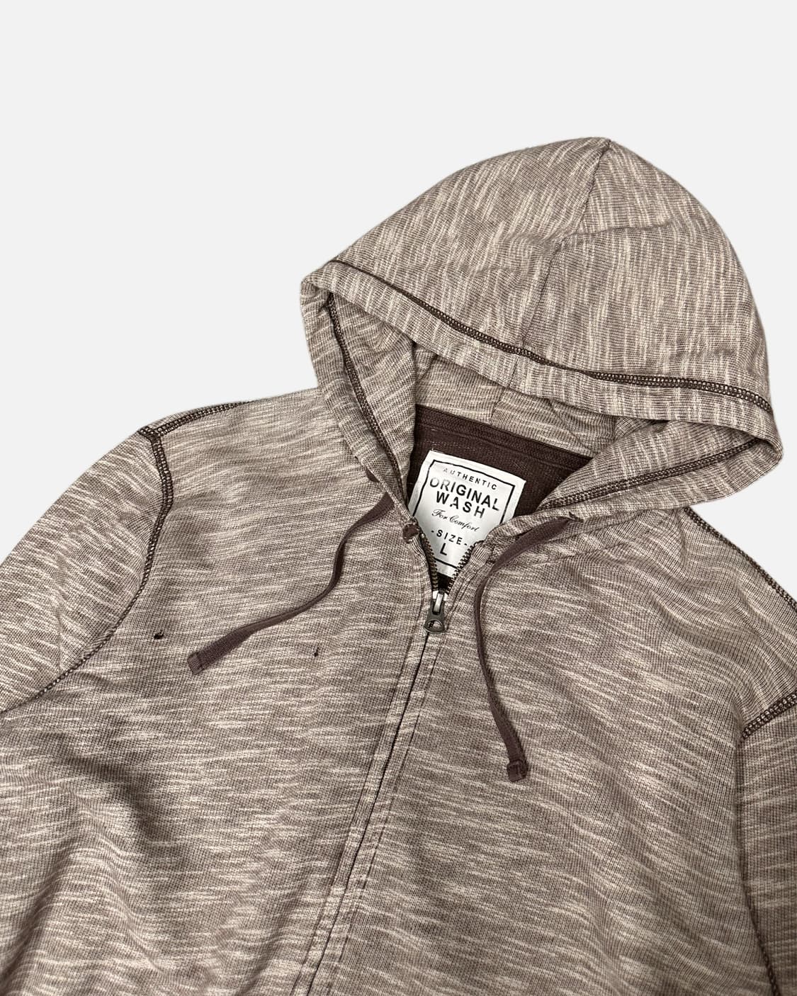 grunge melange aging hood zip-up 상품이미지3