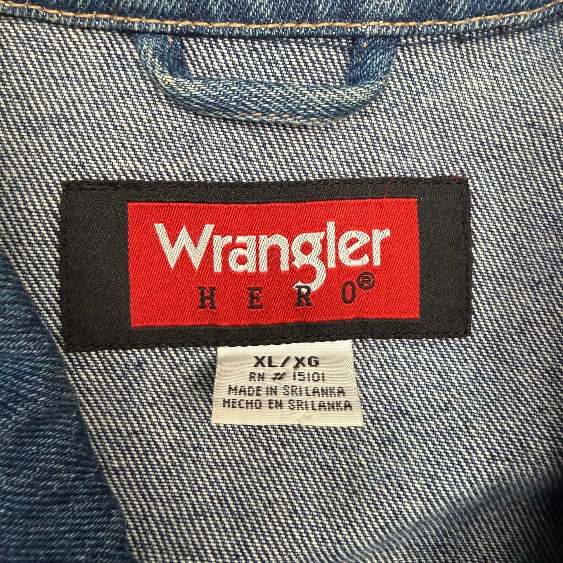랭글러 빅 와펜 패치 데님 자켓 XL 상품이미지7