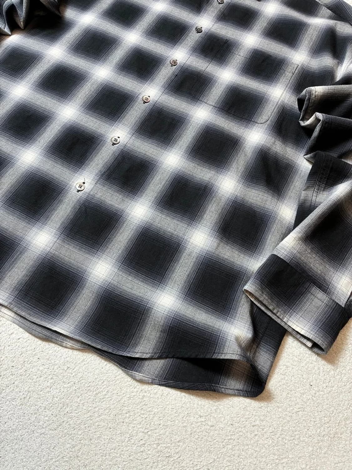 어나더오피스 24ss 릴렉스 옴브레 체크 셔츠 PN7726 상품이미지3