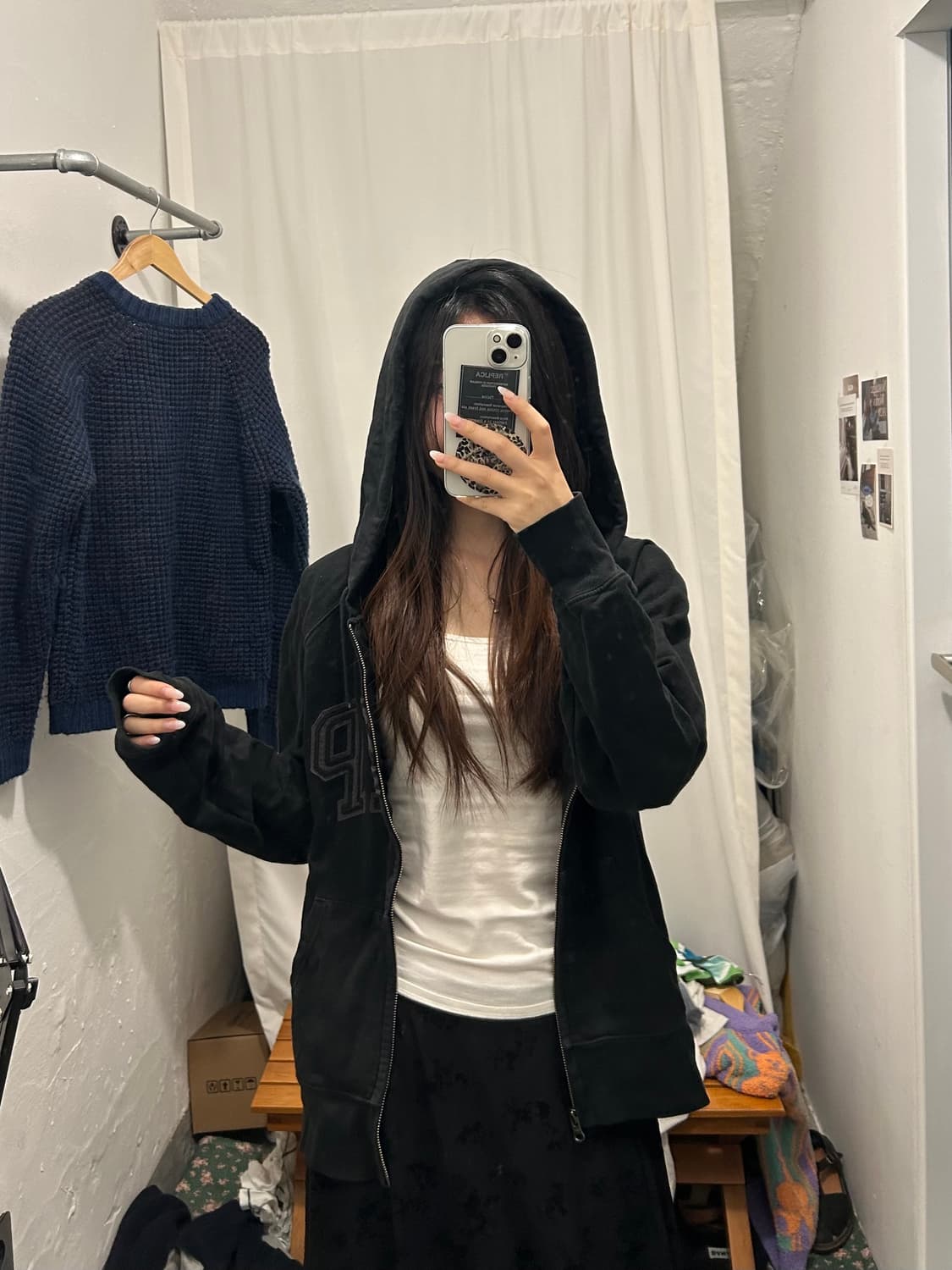 gap 후드집업 블랙 상품이미지1