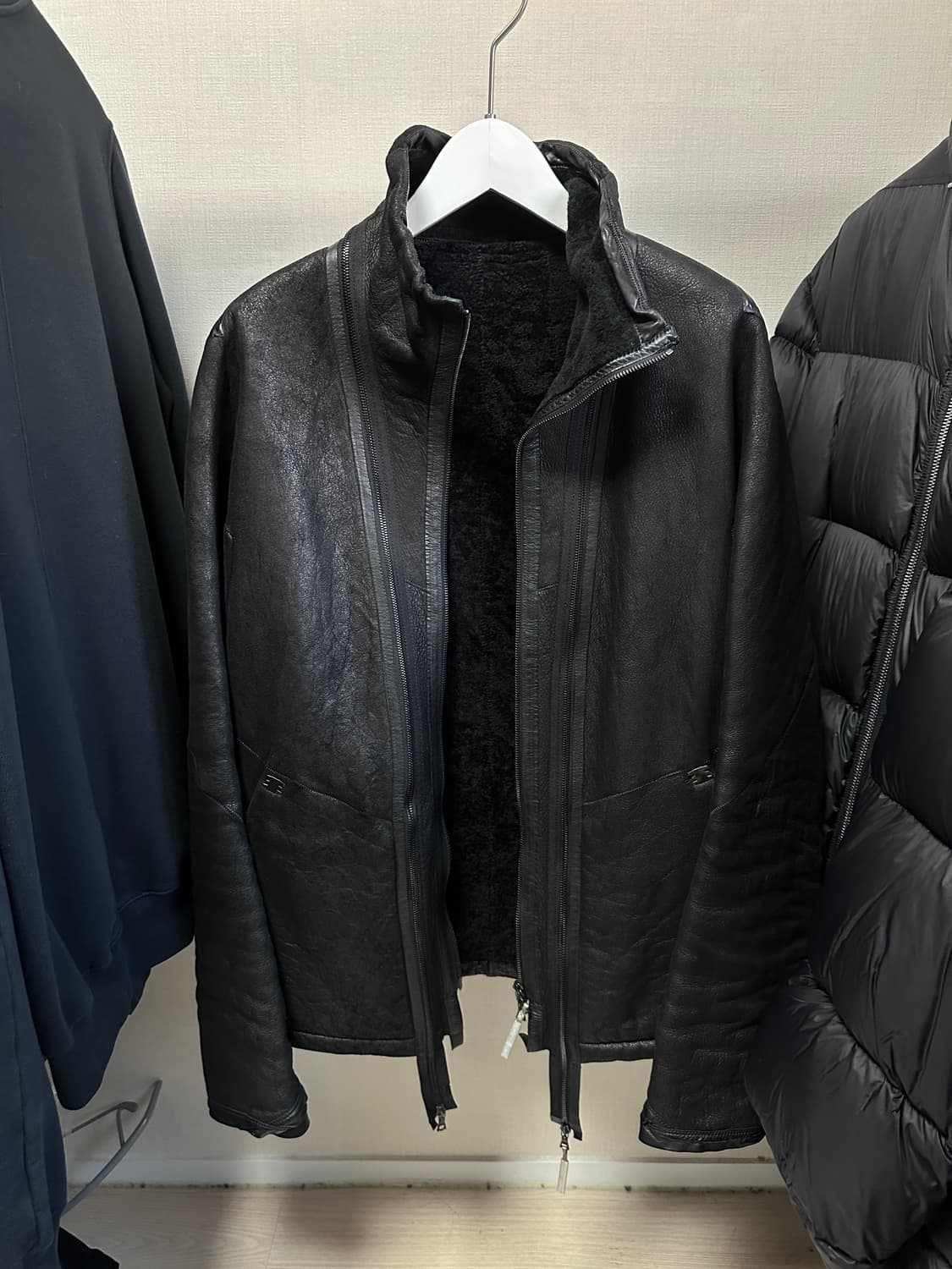 Isaac sellam 레더 무스탕 Lsize 상품이미지5