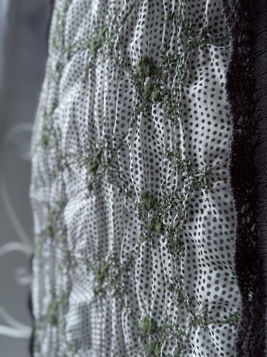 Embroidered Dot Seersucker Dress 0378 상품이미지7