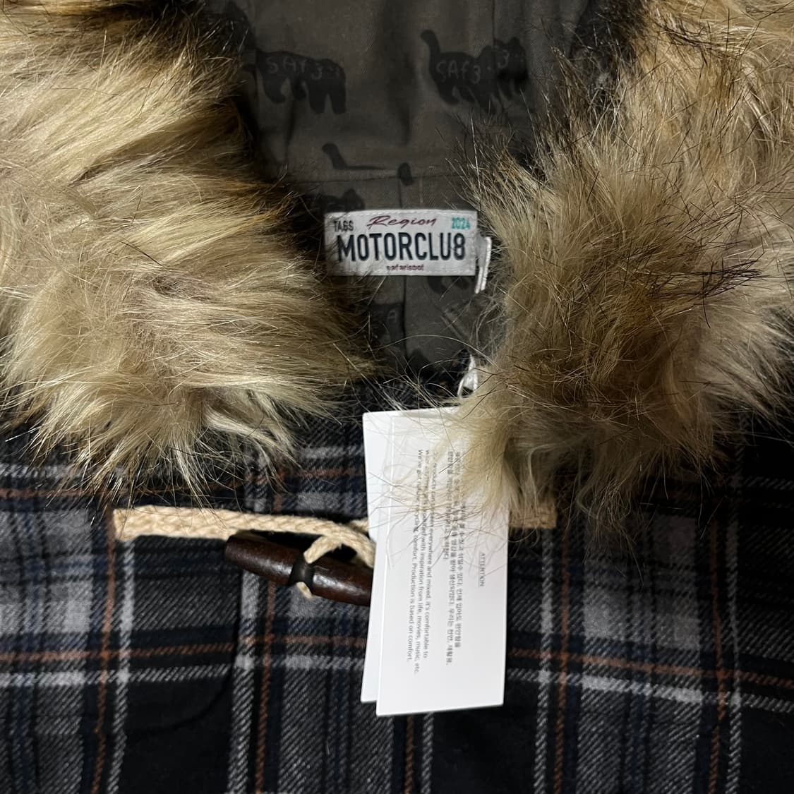 사파리스팟 1/2 REGION 레기온 체크 더플 코트 상품이미지2