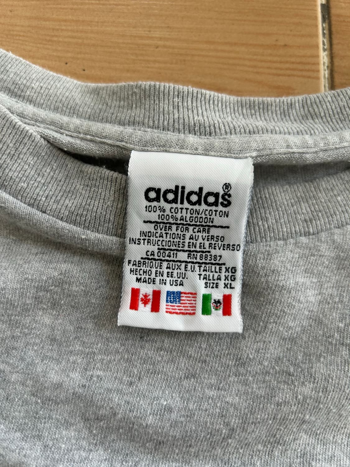 90‘s 아디다스 빅로고 티셔츠 상품이미지4