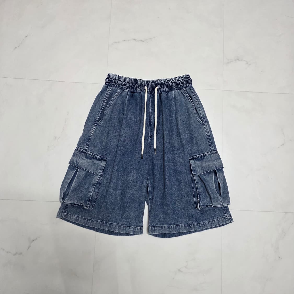 M 리메인세컨드 데님 카고 반바지 버뮤다팬츠 상품이미지1