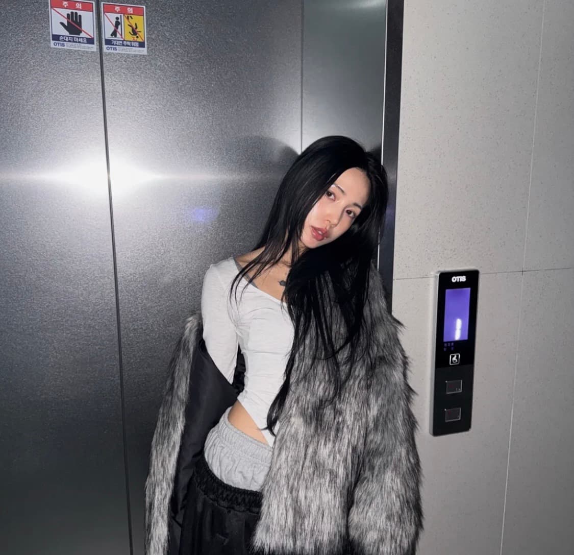 미스테리어스호텔 퍼자켓 CITY GIRL MIX FUR JK GRAY 상품이미지1