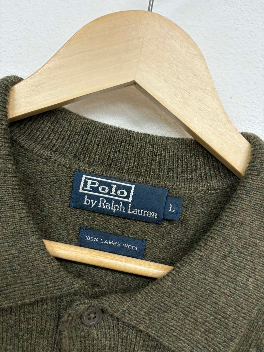 [L] 폴로 랄프로렌 딮 카키 램스울 카라 니트 스웨터 상품이미지3