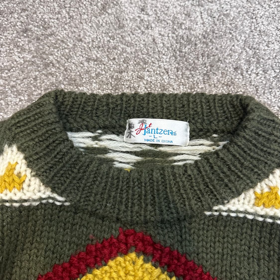 빈티지 젠슨 노르딕 패턴 울 니트M 상품이미지2