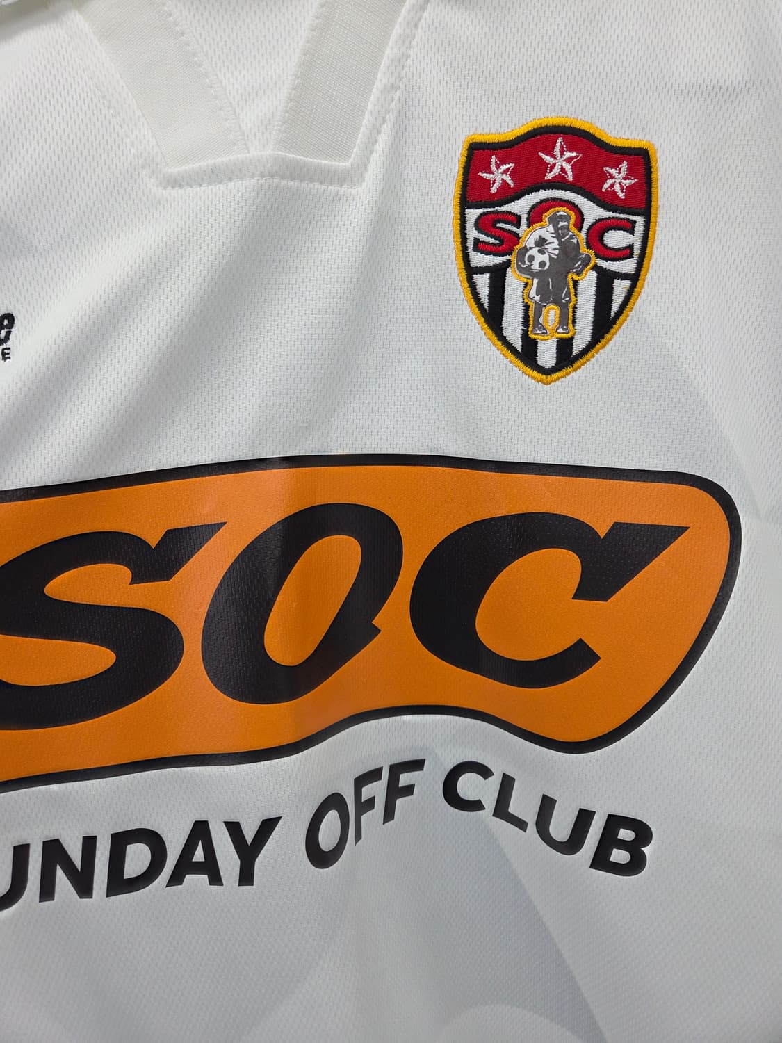 XL 선데이오프클럽 화이트 롱슬리브 축구 셔츠 져지 저지 상품이미지4