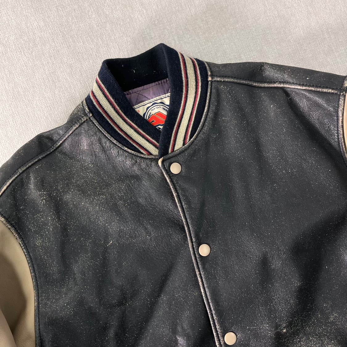 100 아비렉스 오리지널 빈티지 레더 바시티 자켓 상품이미지3