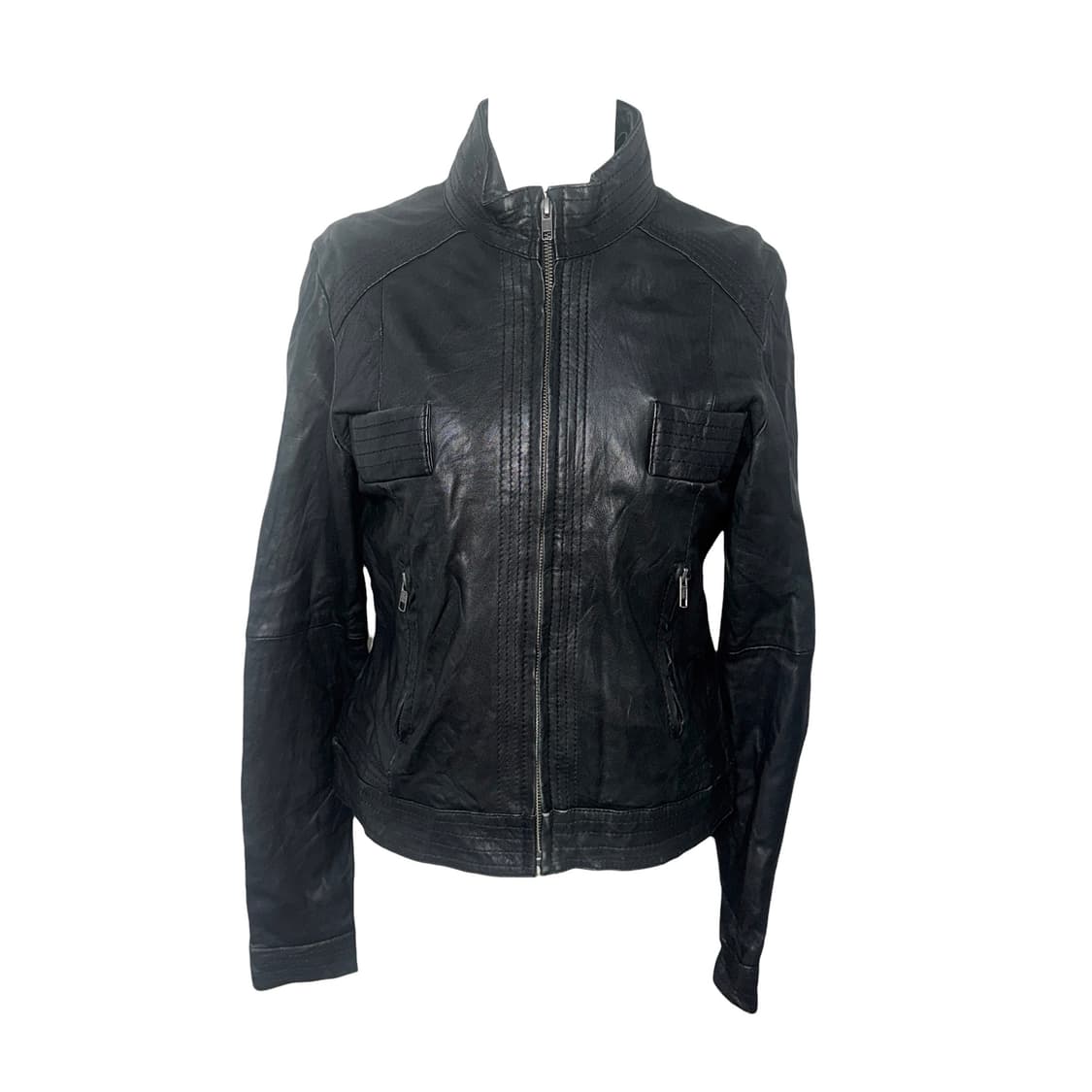 Sheep skin Black Leather Jacket 상품이미지2