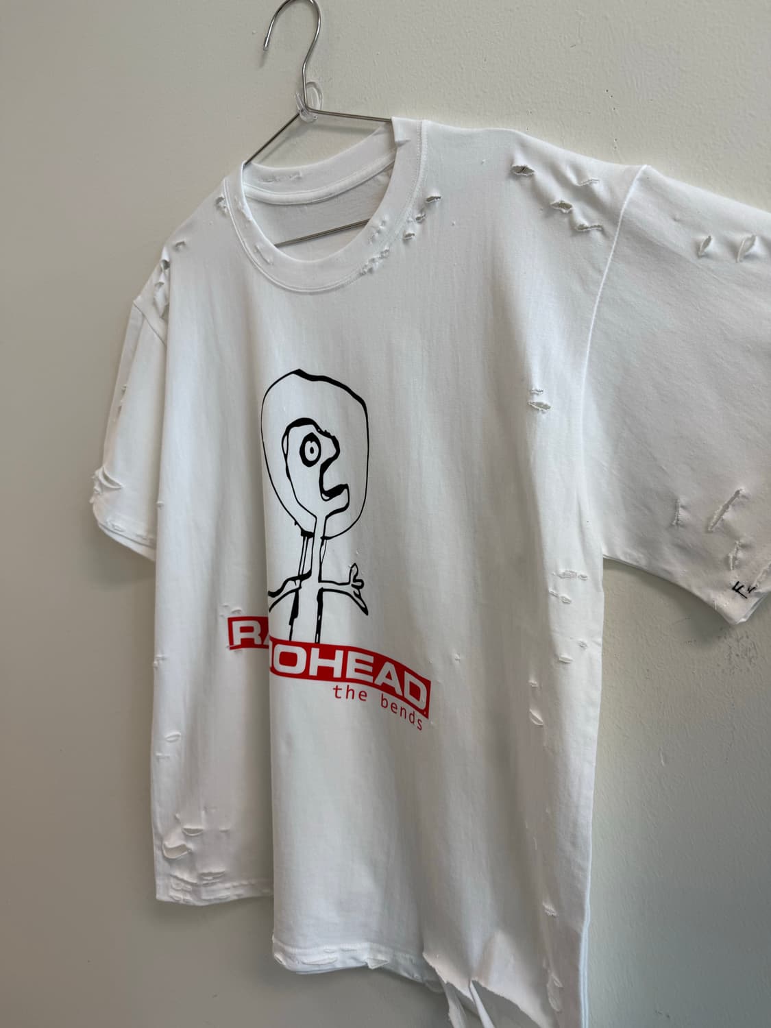 빈티지 라디오헤드 디스트로이드 데미지 반팔 티셔츠  상품이미지8