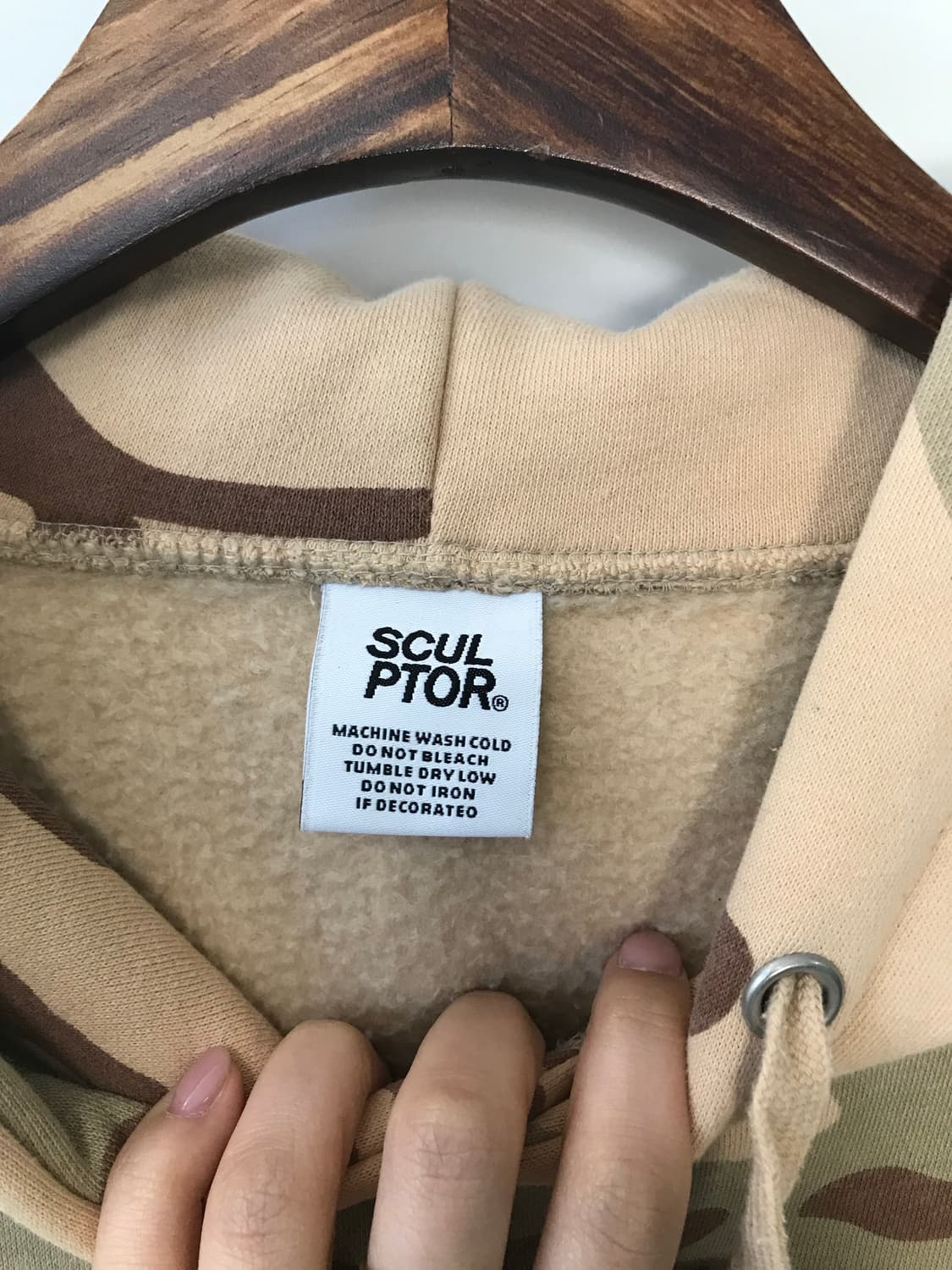스컬프터 자수로고 카모 후드티 상품이미지6