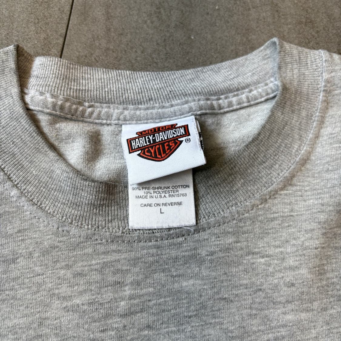 할리데이비슨 미국 생산 그레이 플레임 긴팔 티셔츠 상품이미지6