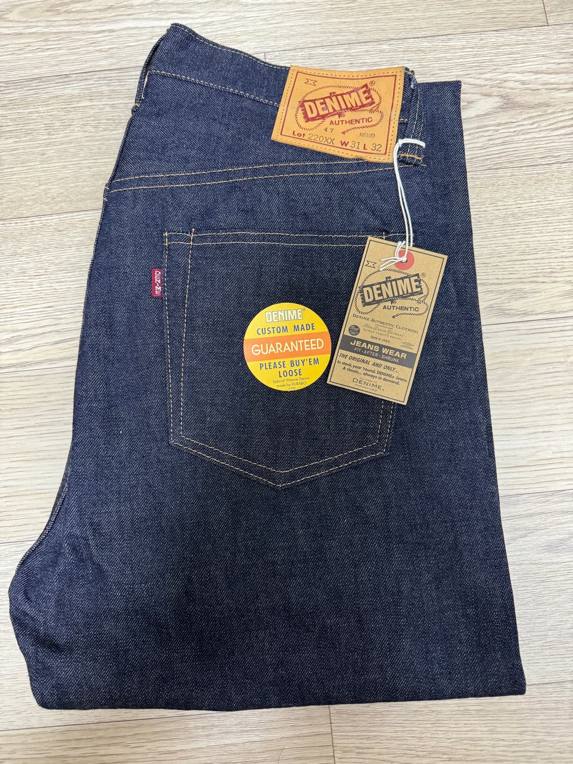 드님 220XX-47 데님팬츠 리지드 새상품 31/32사이즈 상품이미지1