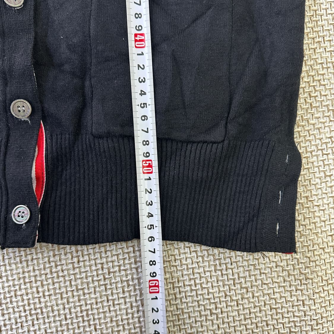 실측확인 스트라이프 니트 조끼 0428D  상품이미지5