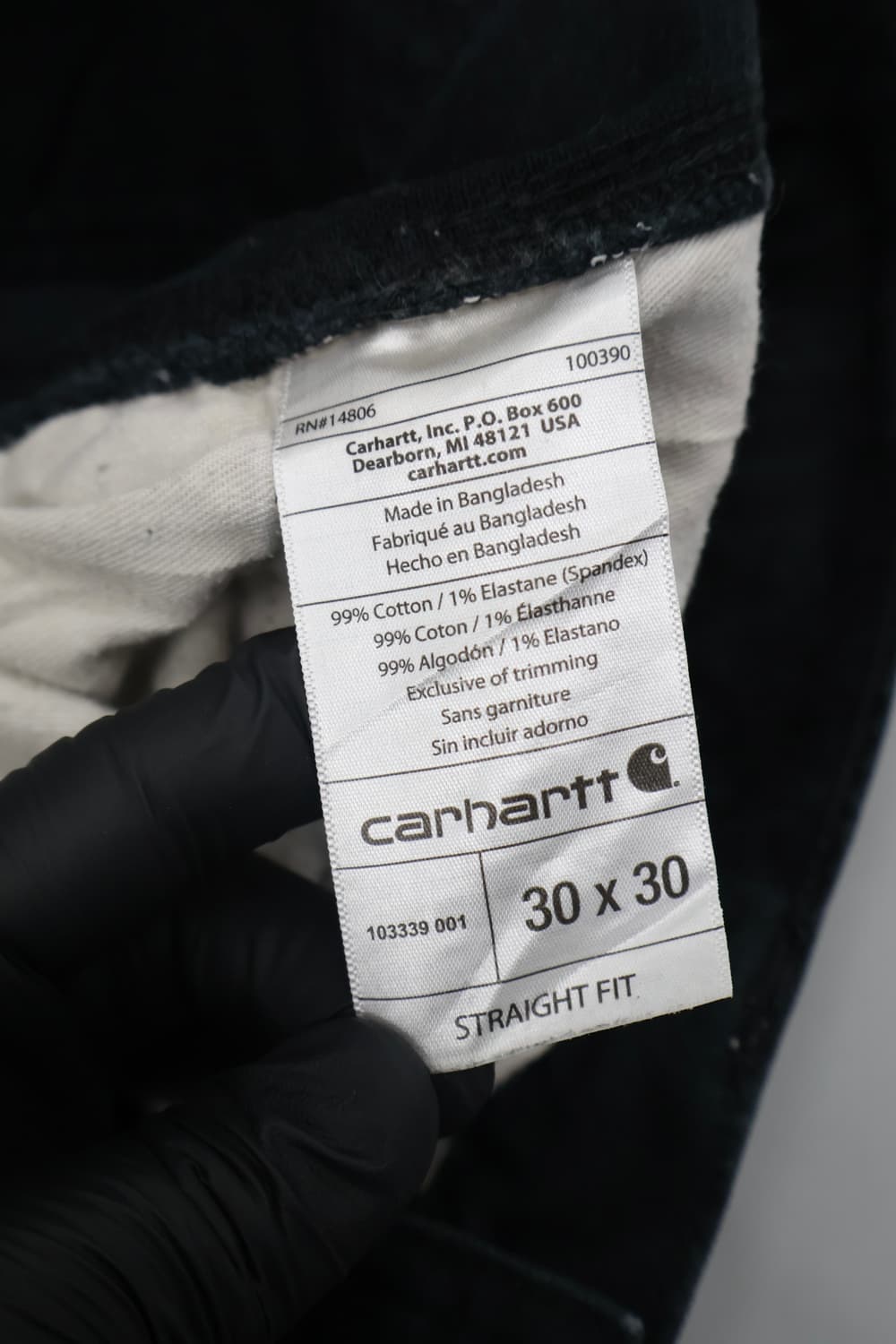 CARHARTT 2020 Straight Fit Black Work Pa 상품이미지5