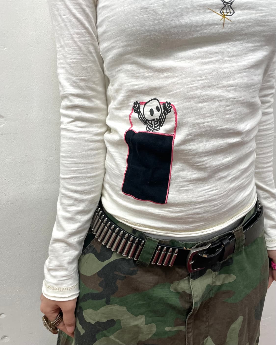 Skull pocket necklace long sleeve  상품이미지5