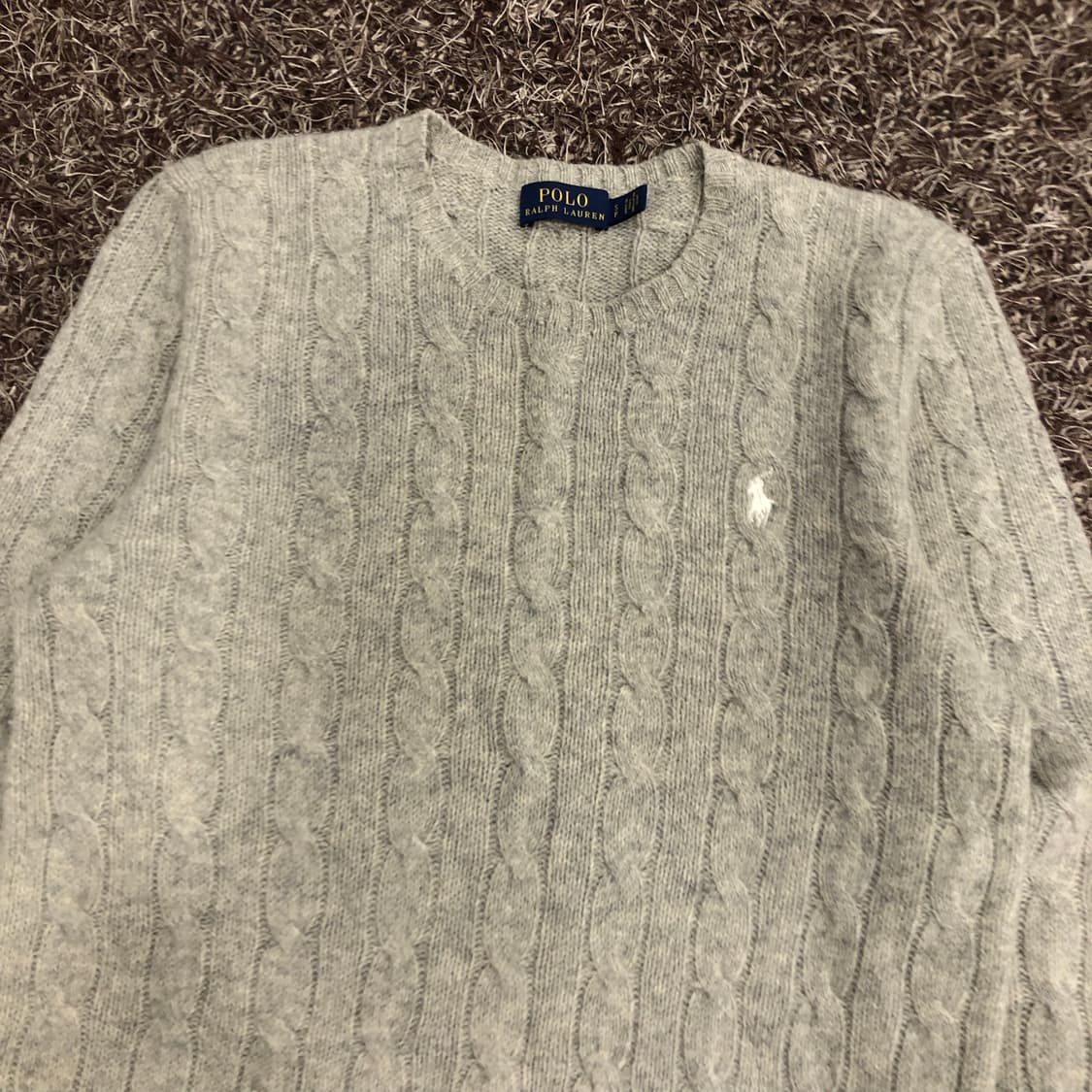 폴로 랄프로렌 캐시미어 울 케이블 니트 스웨터 상품이미지3