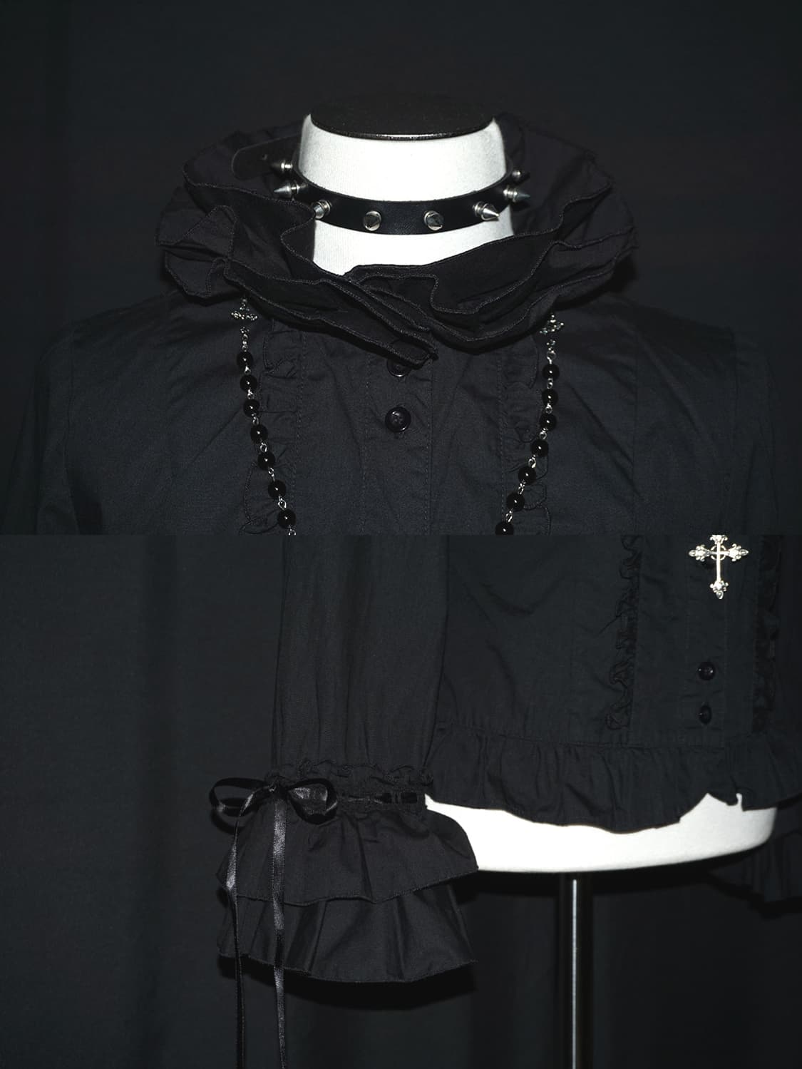 (body line) gothic lolita frill shirt  상품이미지4