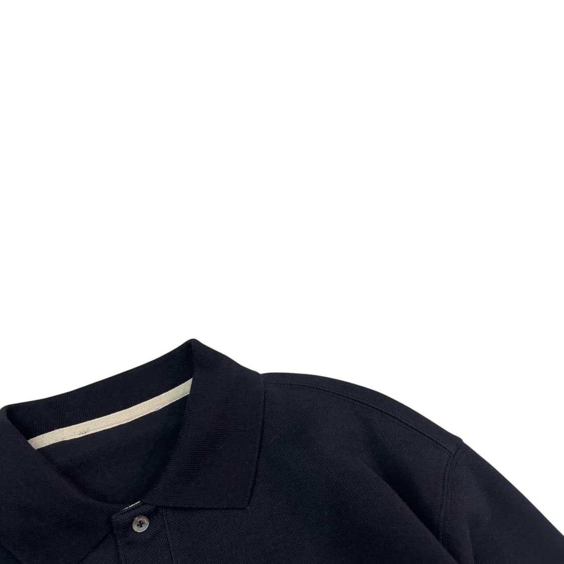 던스트 레더 로고 네이비 카라 티셔츠 상품이미지3