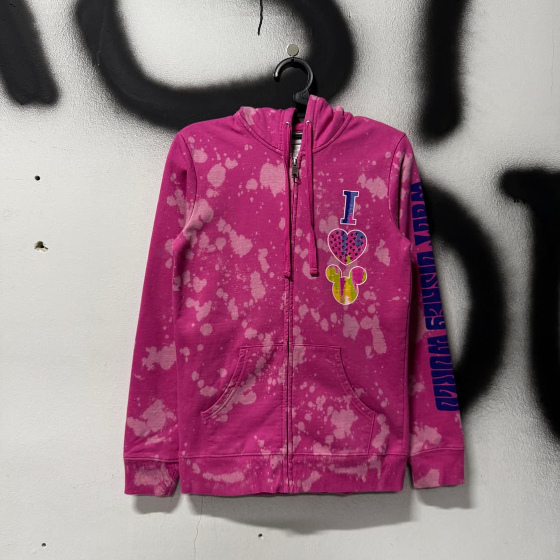 디즈니 미니 비즈, 스톤 디테일 멀티 프린팅 타이다이 집업 후디 상품이미지1