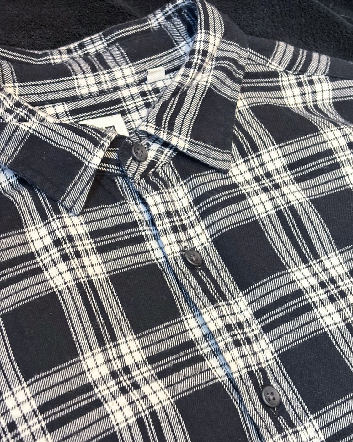 일본빈티지 유니클로 오버핏 체크 셔츠 상품이미지5