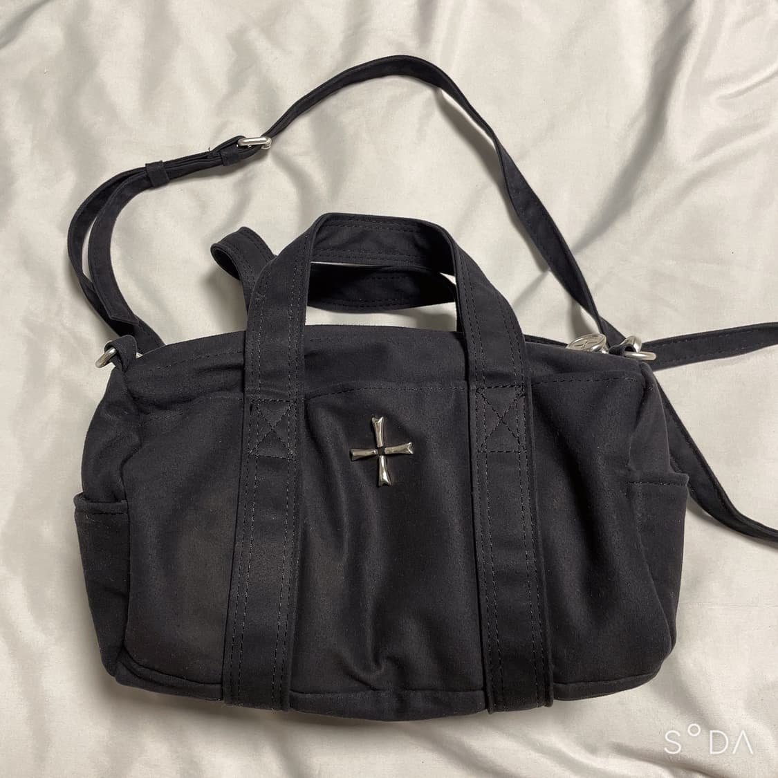 kahara 카하라 발레리나 백 미니 스웨이드 블랙 상품이미지1