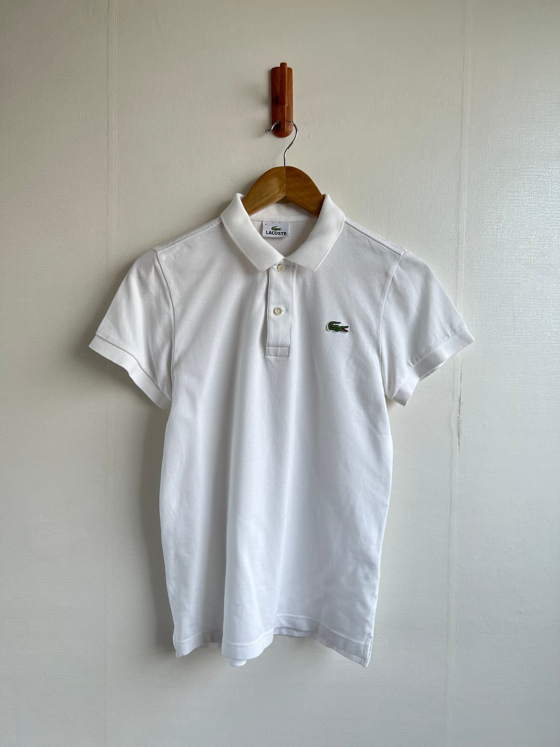 라코스테 여성 화이트 반팔 카라티 상품이미지5