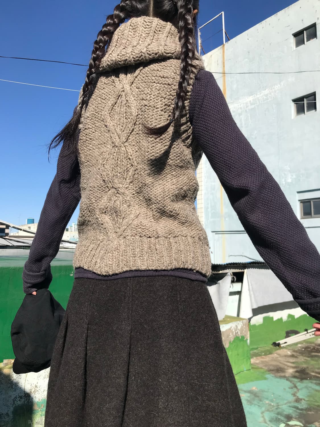 테디베어 니트 베스트 상품이미지2