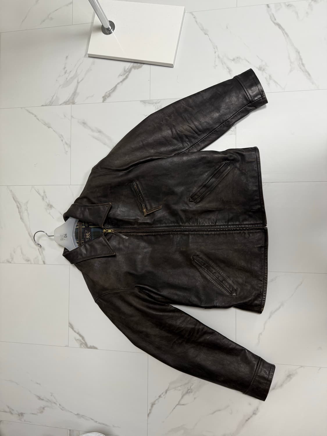 RRL 뉴스보이 레더자켓 L 상품이미지8