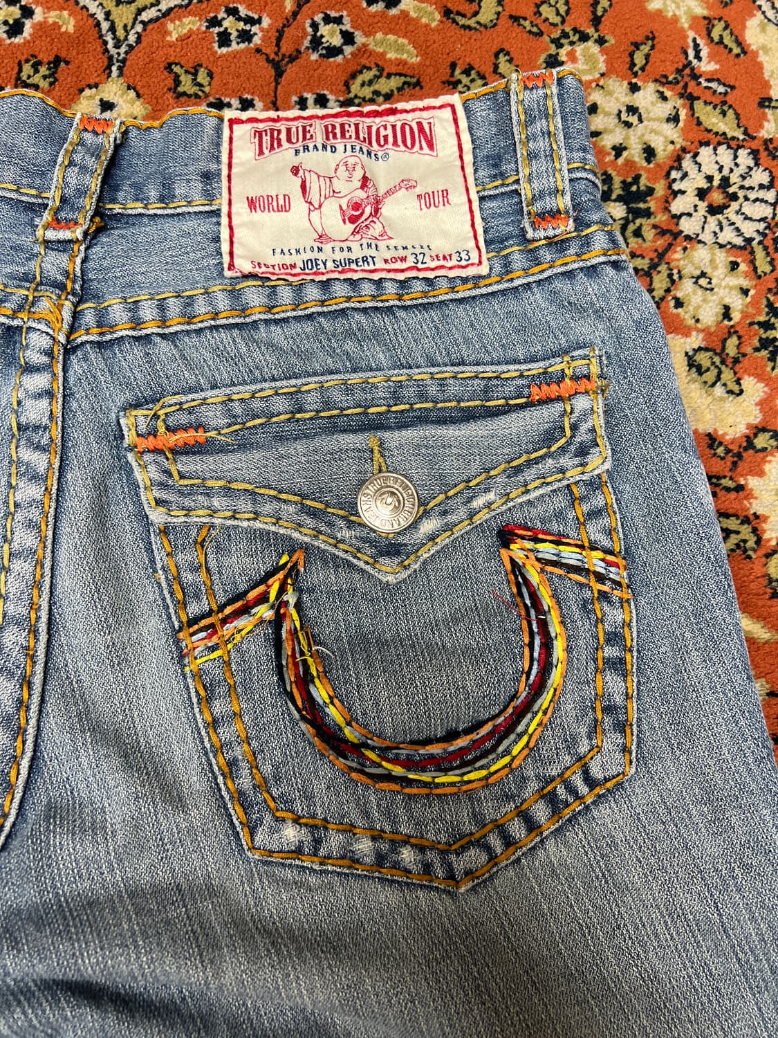 [32] 트루릴리전 조이 슈퍼 T 부츠컷 데님 레인보우 상품이미지5