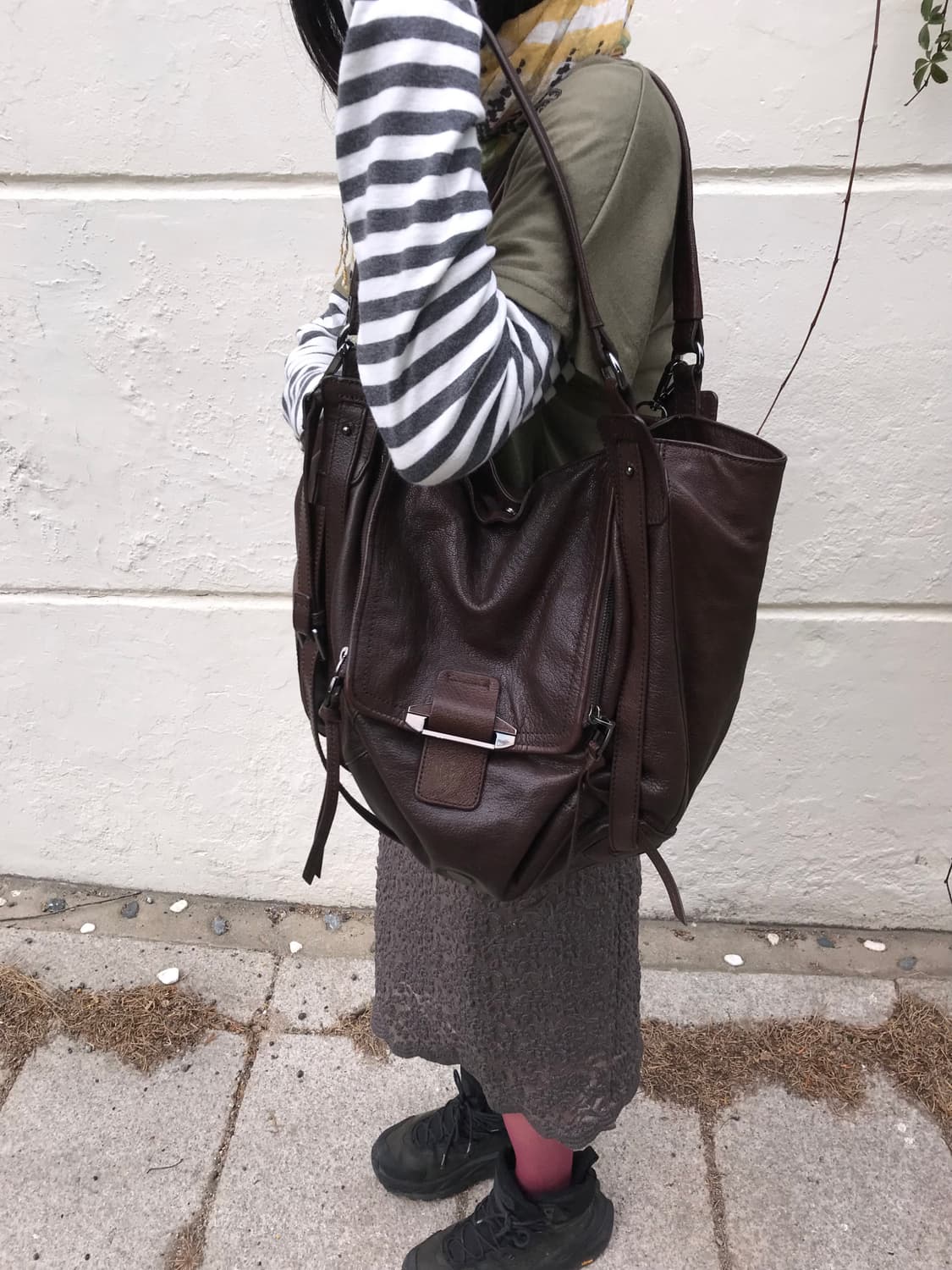 vintage brown buckle shoulder bag 상품이미지3