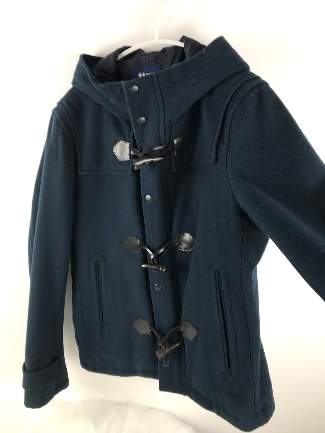 아메카지 떡볶이 하프코트 숏코트 더플코트 자켓 후드 더플자켓 청록색 상품이미지8