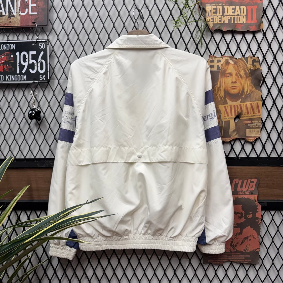 90s 세르지오 타키니 올드스쿨 바람낙이 사이드 로고 포인트 화이트 상품이미지2