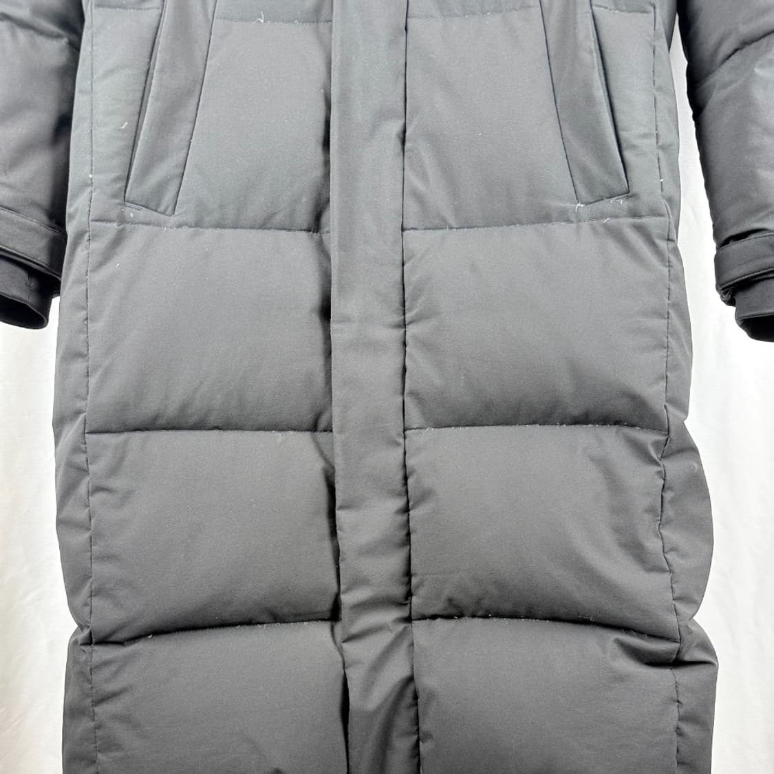 (90) 내셔널지오그래픽 덕다운 롱패딩 블랙 상품이미지4