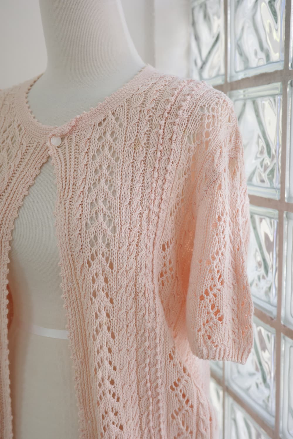 Viyella club London pink half cardigan 상품이미지3