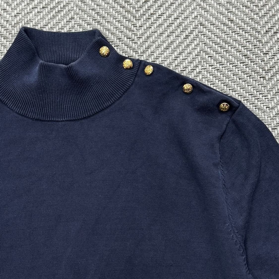 로렌 랄프 로렌 사이드 버튼 하프 니트 v2837 상품이미지3