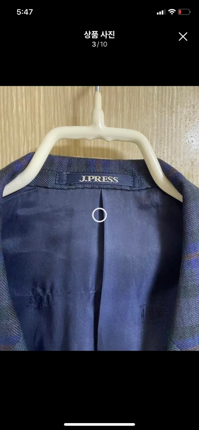 [J.PRESS] 제이프레스 네이비 울 체크자켓 상품이미지3