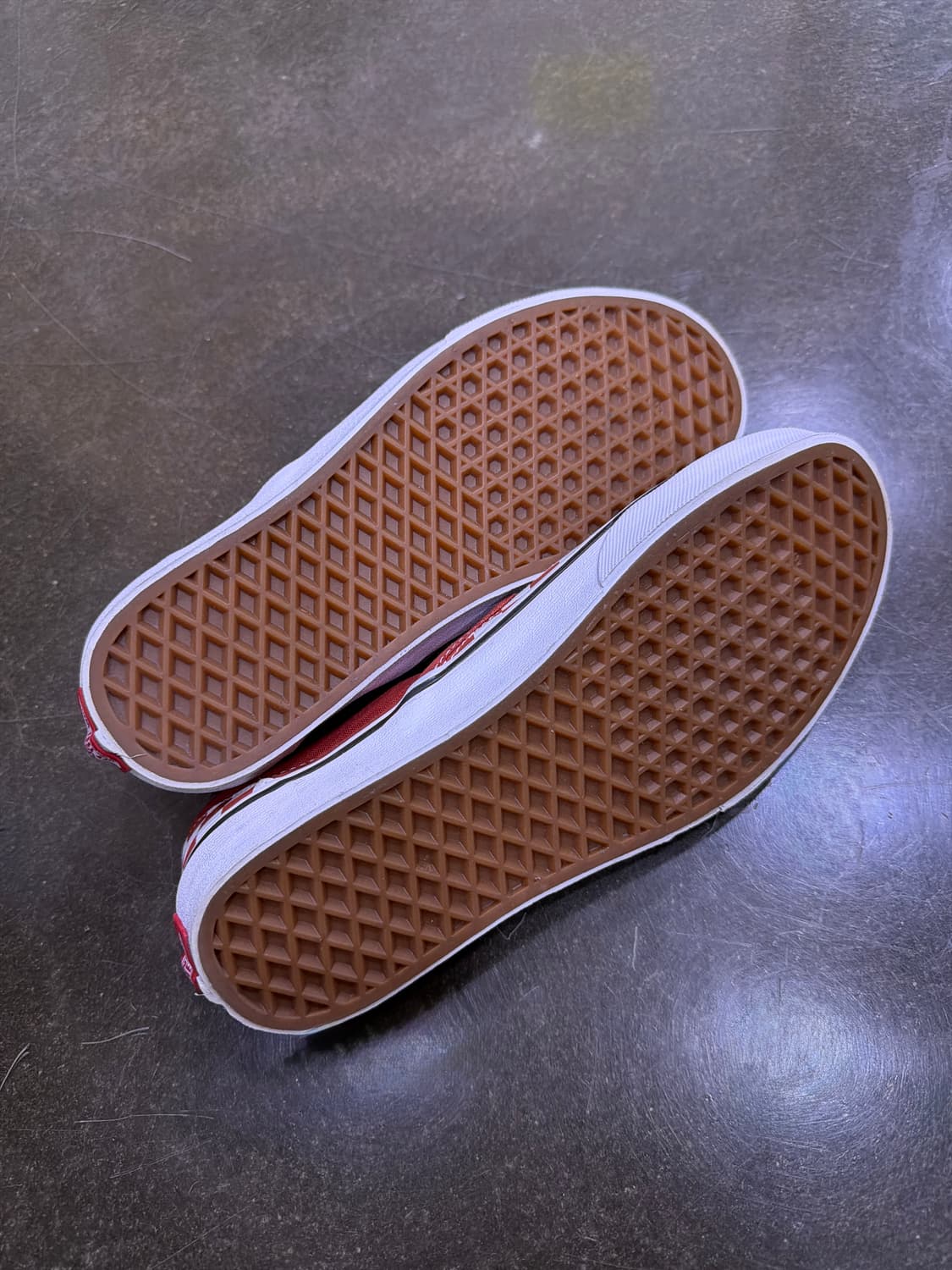 반스 체커보드 슬립온 스니커즈 레드 화이트 255 상품이미지8